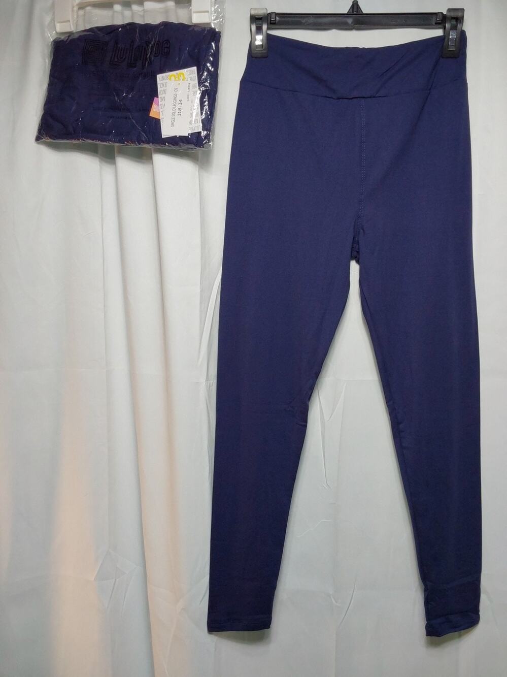 LuLaRoe OneSize Blue High-Waist Ankle Leggings 2 Pack #J9